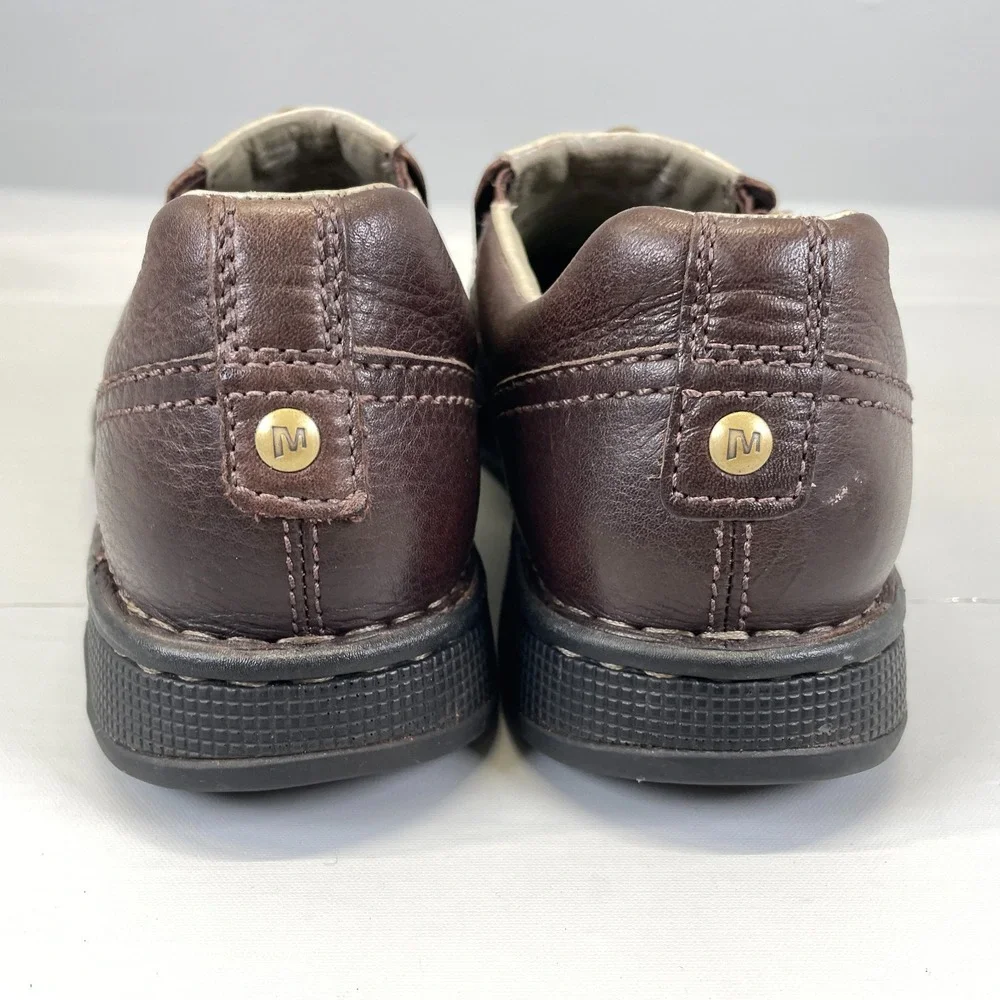 Merrell World Legend Stollen Loafers Mens Size 10.5 Brown Leather Slip On Shoes